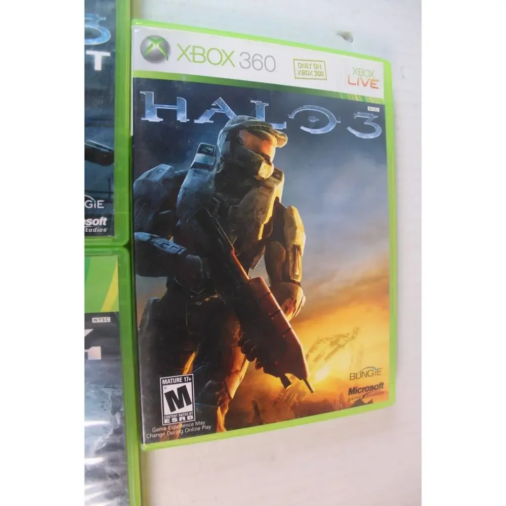 3 games: Halo, 3, 4, Halo 3 ODST (Microsoft Xbox) Authentic, tested